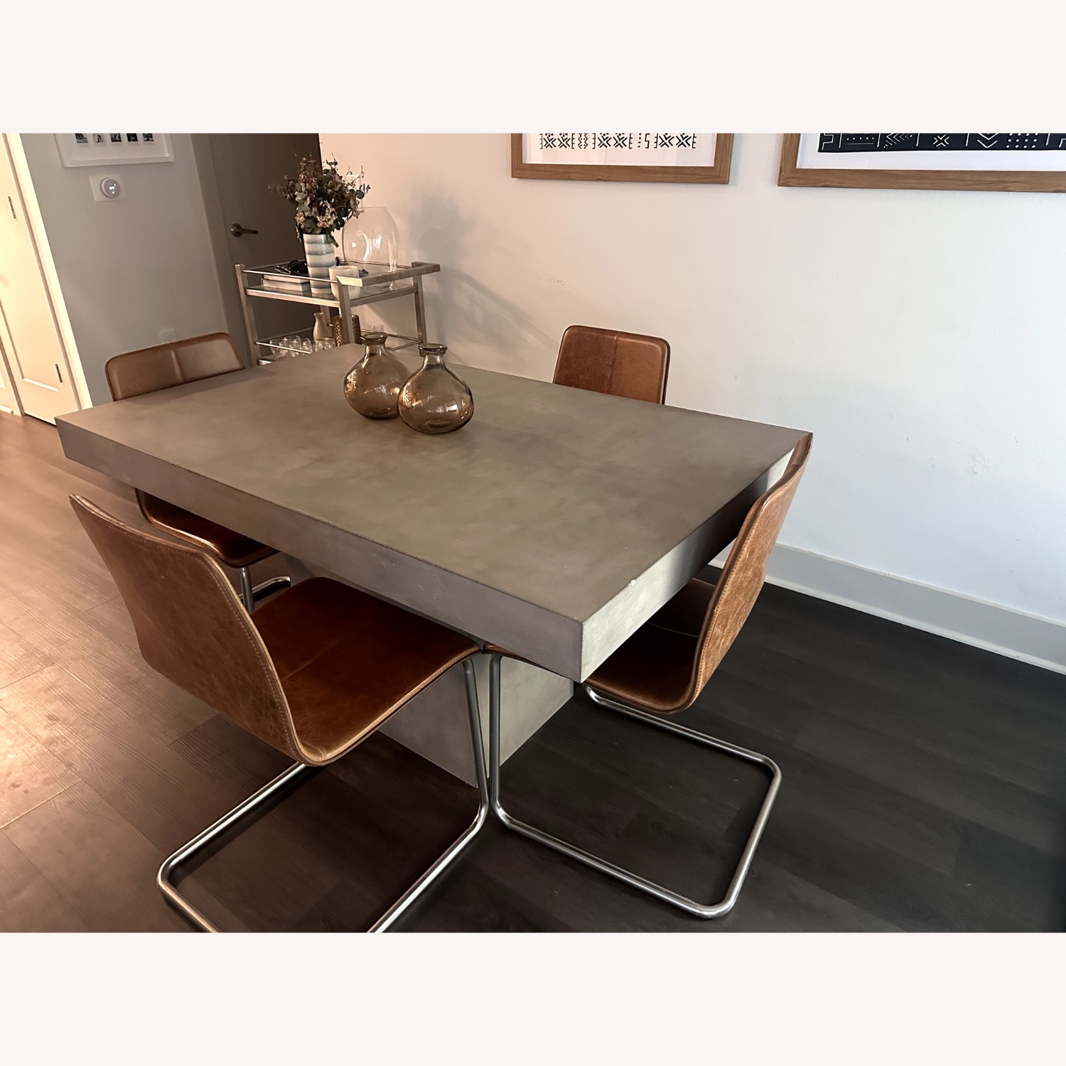 CB2 Fuze Grey Dining Table - image-3