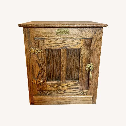 Used Vintage White Clad Solid Wood Ice Box for sale on AptDeco