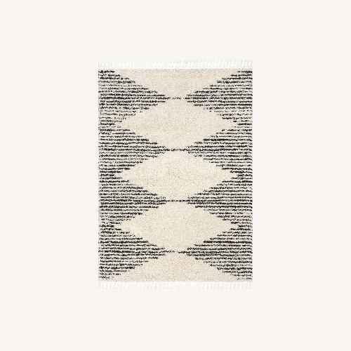 Used Cozy Geometric Shag Rug + Rug Pad  for sale on AptDeco
