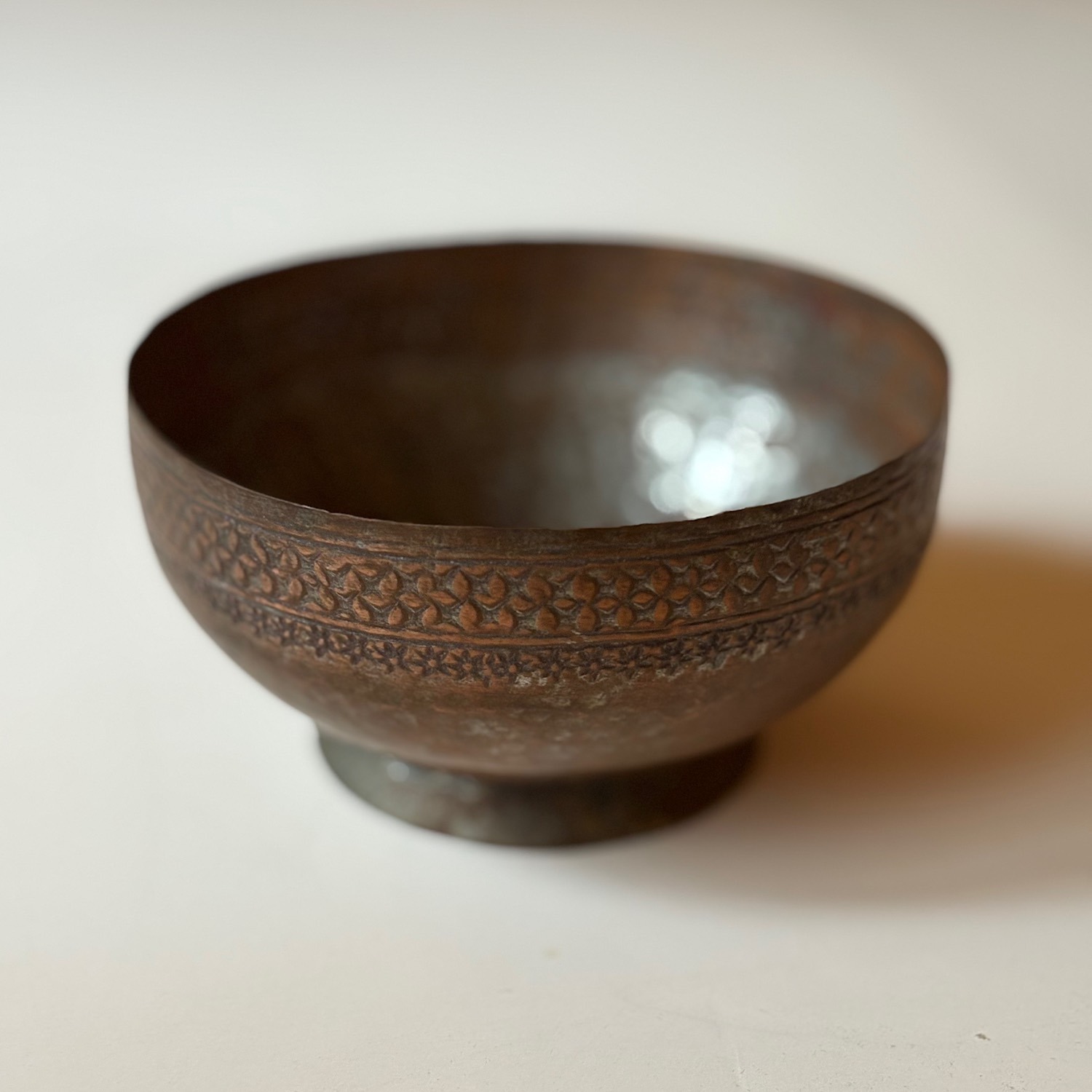 Antique Indian Copper Bowl - image-1