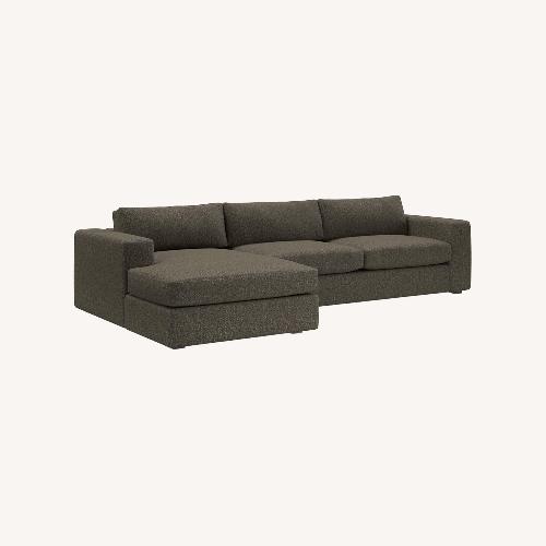 Used Crate & Barrel Oceanside 2-Piece Chaise Sectional Sofa for sale on AptDeco