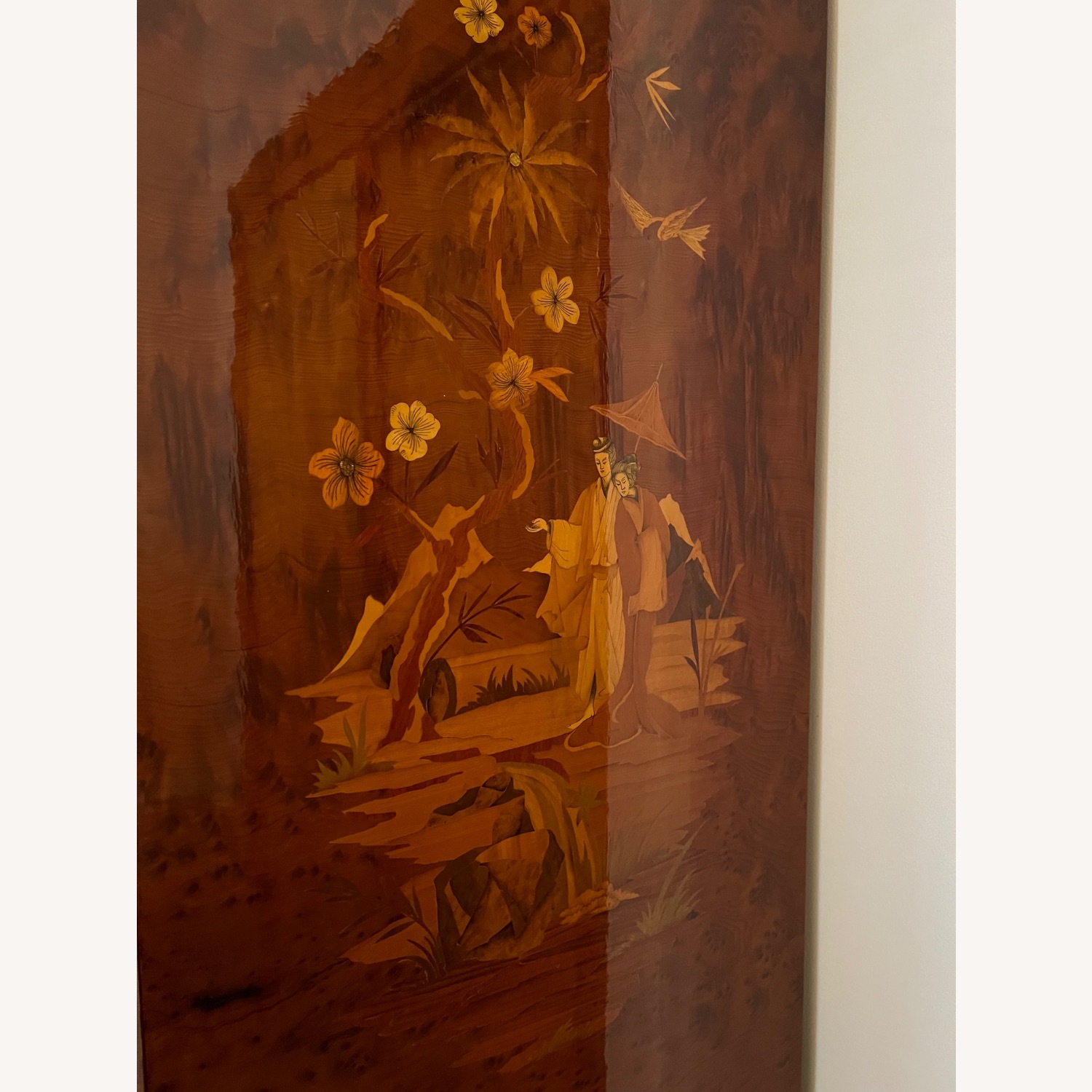 Inlaid Wood Armoire - image-1