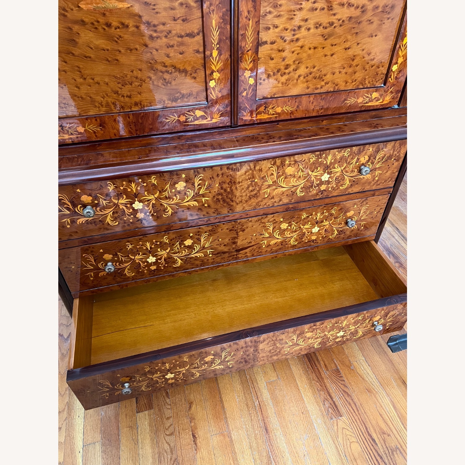 Inlaid Wood Armoire - image-4