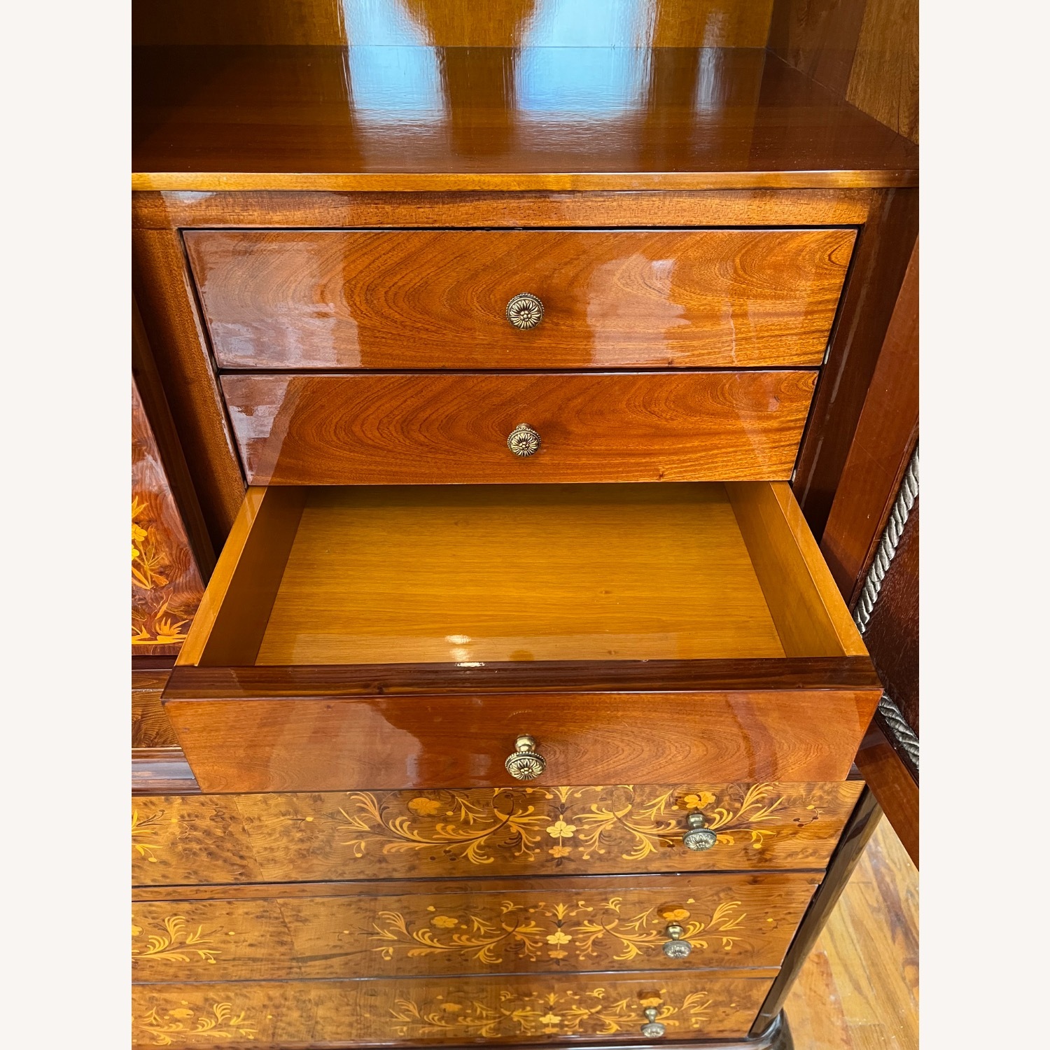 Inlaid Wood Armoire - image-3