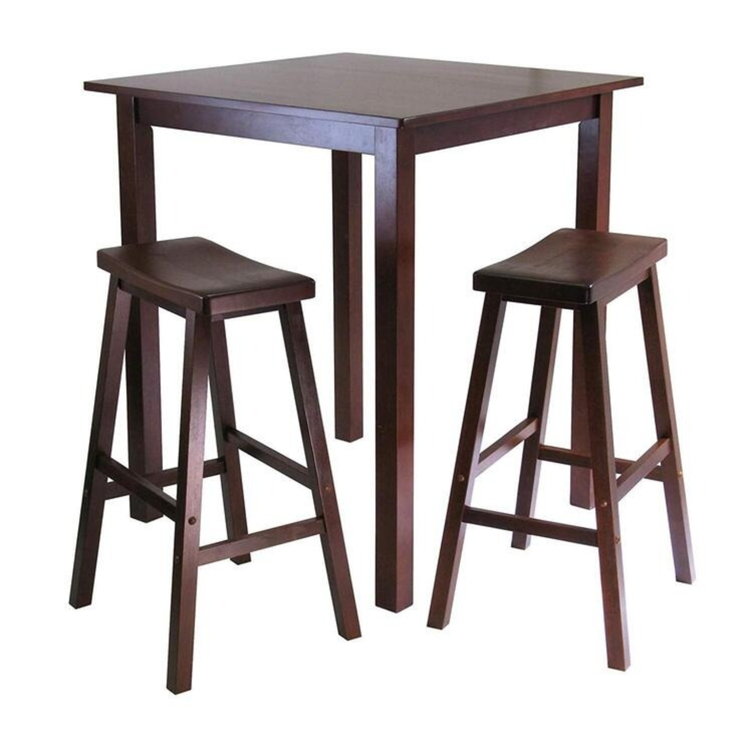 Wood Counter Height Table with 3 Matching Stools - image-1