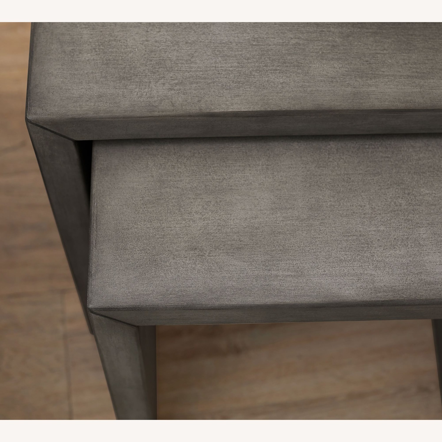 Pottery Barn Byron Rectangular Waterfall Nesting End Table (18"-22") - image-3
