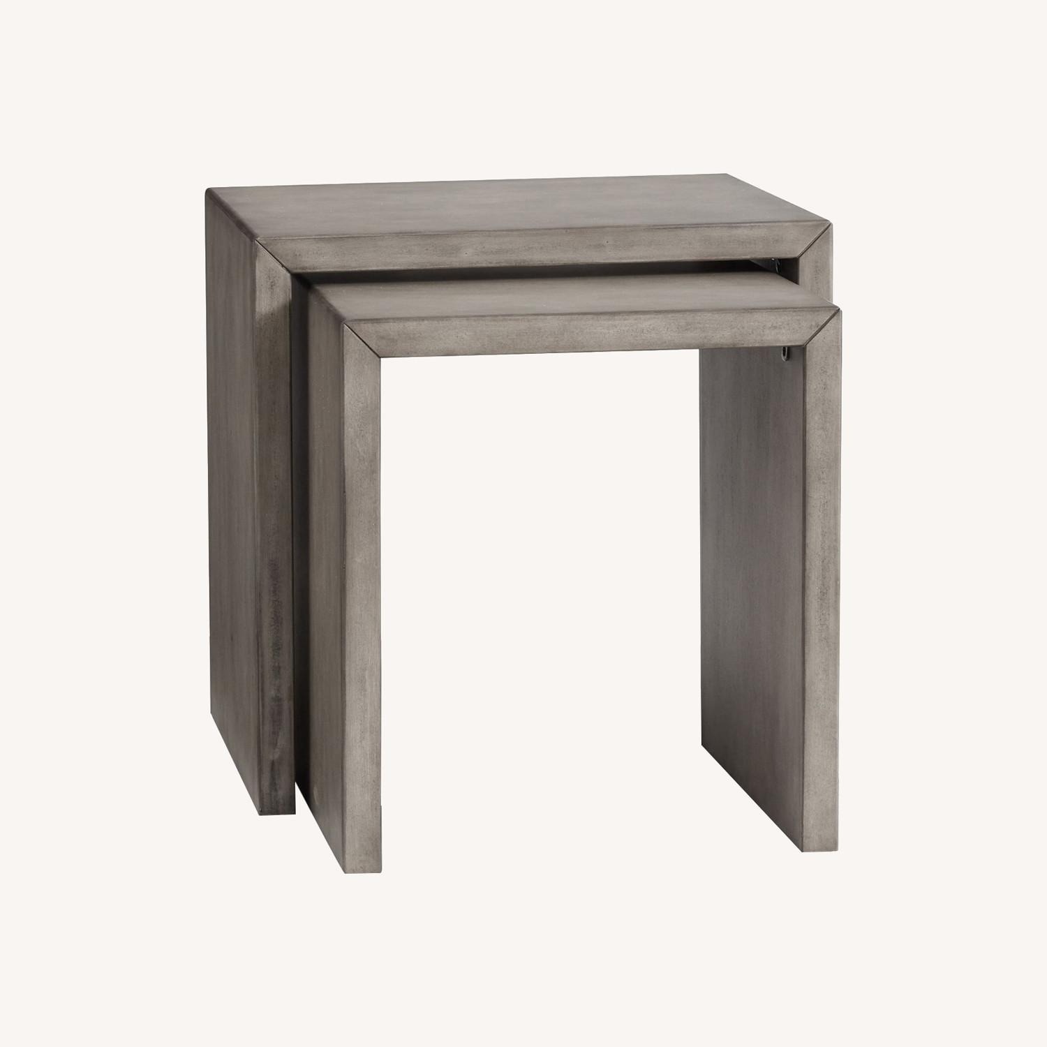Pottery Barn Byron Rectangular Waterfall Nesting End Table (18"-22") - image-0