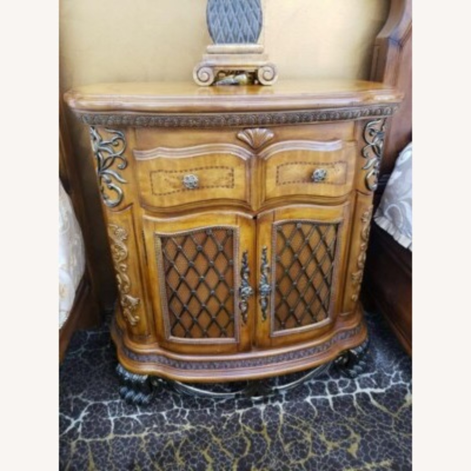 Pair of Michael Amini Venetian Nightstands - image-1