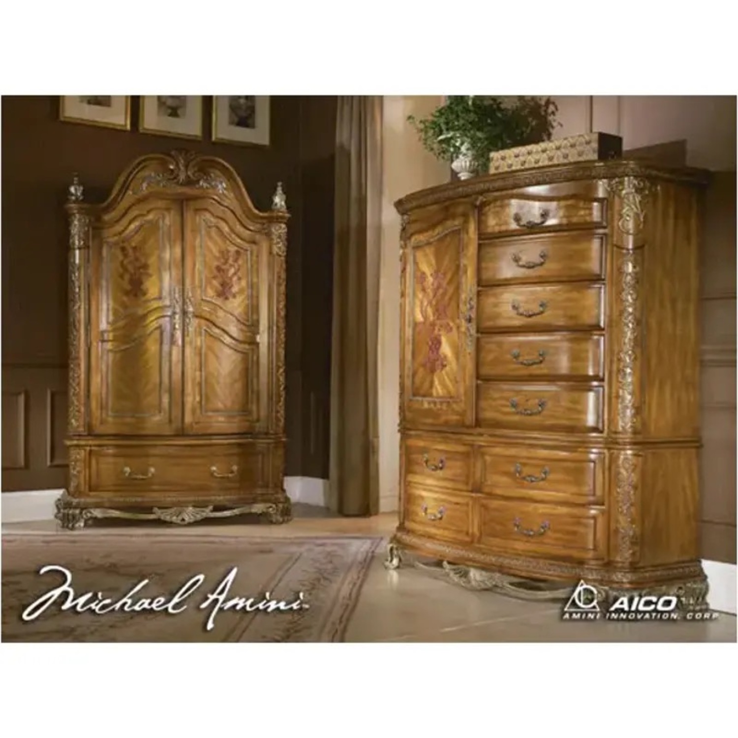Michael Amini Venetian Armoire - image-3