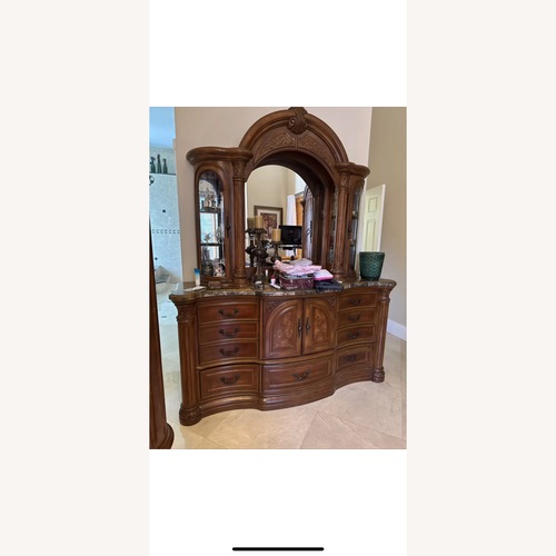 Used Michael Amini Monte Carlo Dresser with Mirror  for sale on AptDeco