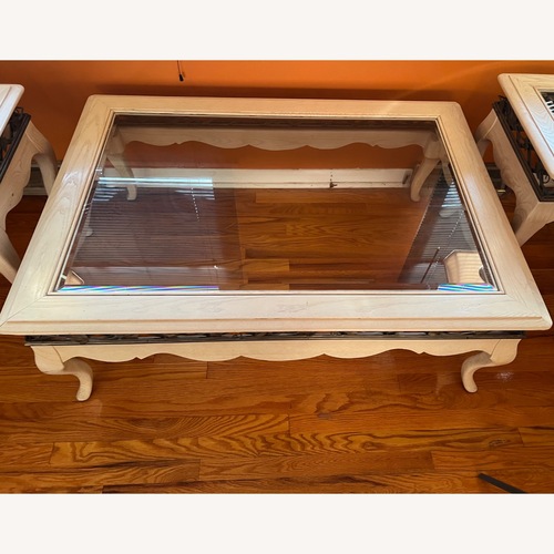 Used White Wash Coffee Table for sale on AptDeco