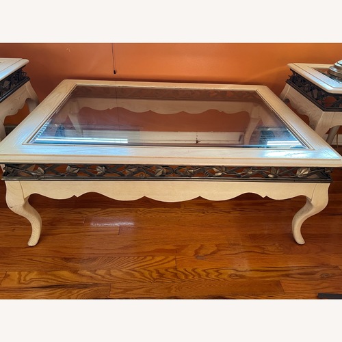 Used White Wash Coffee Table for sale on AptDeco