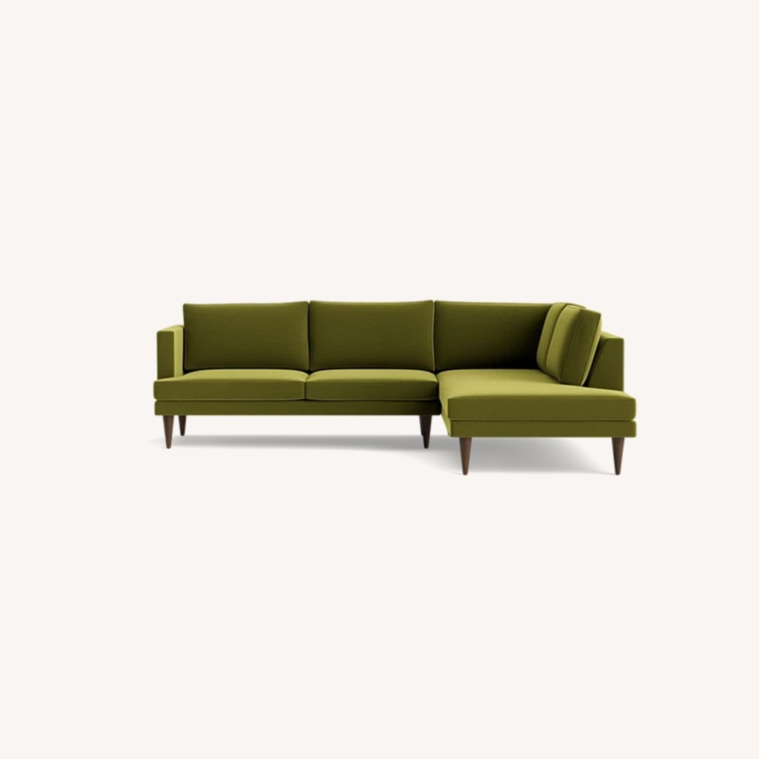 Joybird Preston Sectional Sofa - Green Velvet - image-0