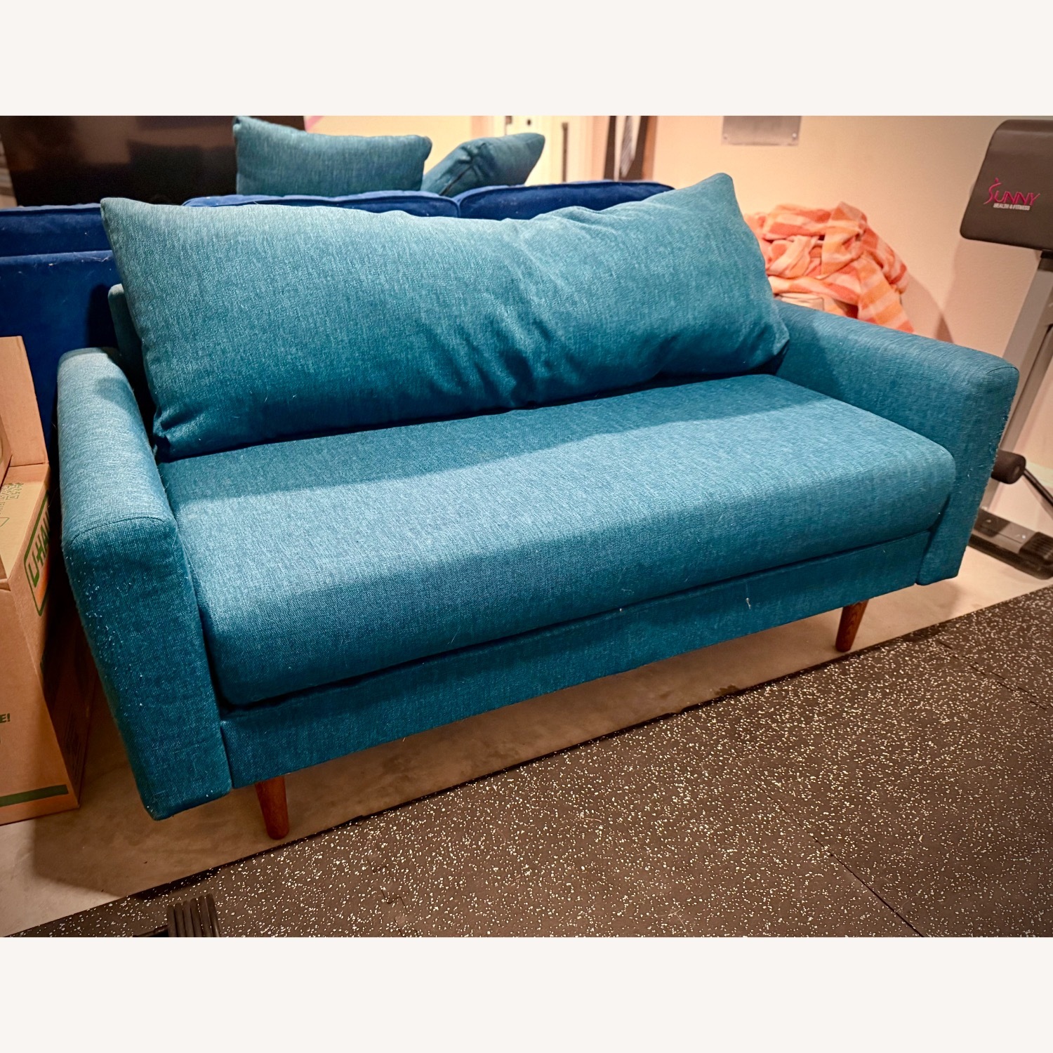 Inside Weather Custom Milo Sofette in Marine Teal - image-3