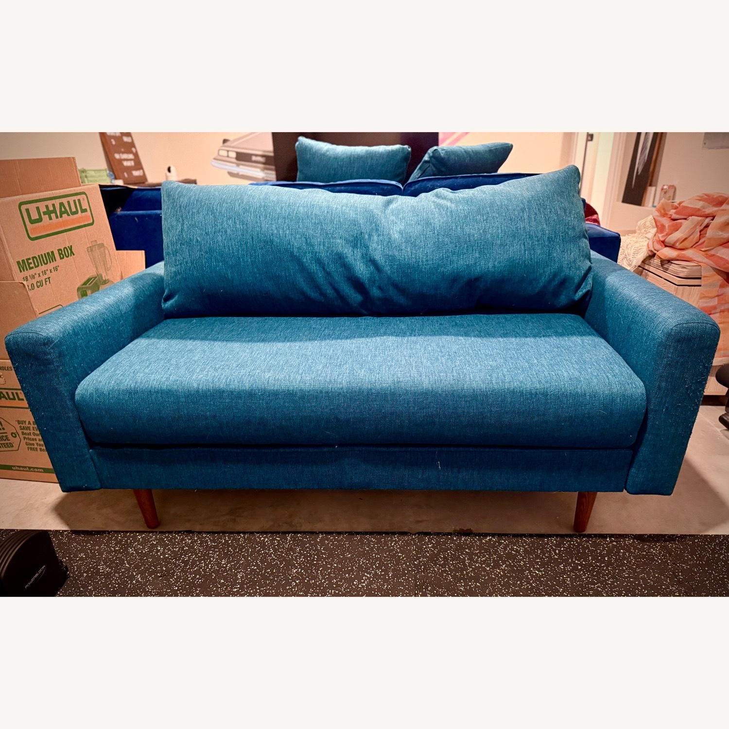 Inside Weather Custom Milo Sofette in Marine Teal - image-1