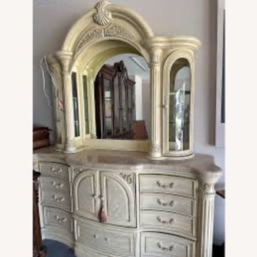 Used Michael Amini Monte Carlo Snow Dresser with Mirror for sale on AptDeco