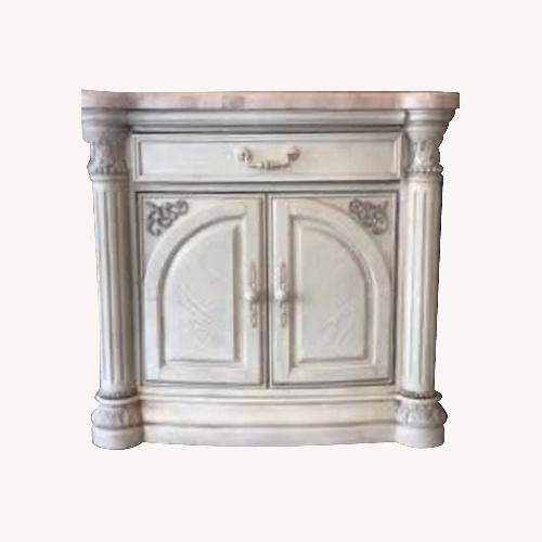Used Set of Michael Amini Monte Carlo Snow Nightstands for sale on AptDeco