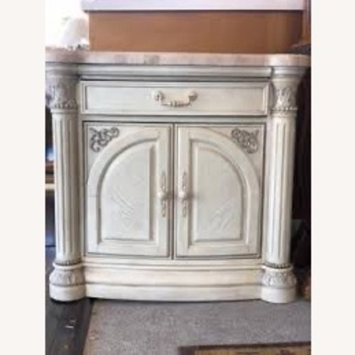 Used Set of Michael Amini Monte Carlo Snow Nightstands for sale on AptDeco