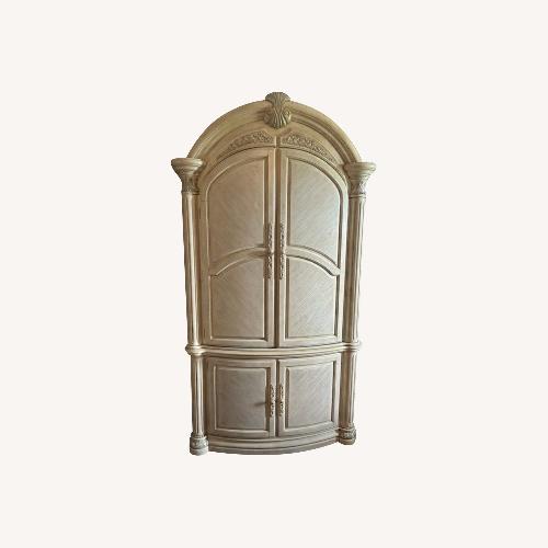 Used Michael Amini Monte Carlo Snow Armoire  for sale on AptDeco