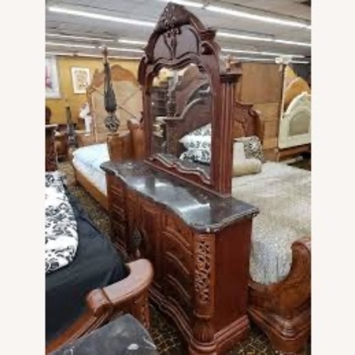 Used Michael Amini Excelsior Dresser with Mirror  for sale on AptDeco