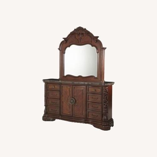 Used Michael Amini Excelsior Dresser with Mirror  for sale on AptDeco