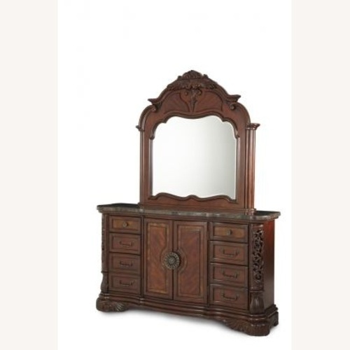 Used Michael Amini Excelsior Dresser with Mirror  for sale on AptDeco