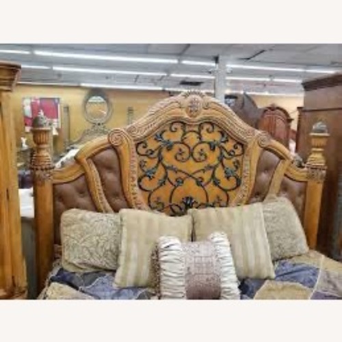 Used Michael Amini Trevi King Size Bedframe  for sale on AptDeco