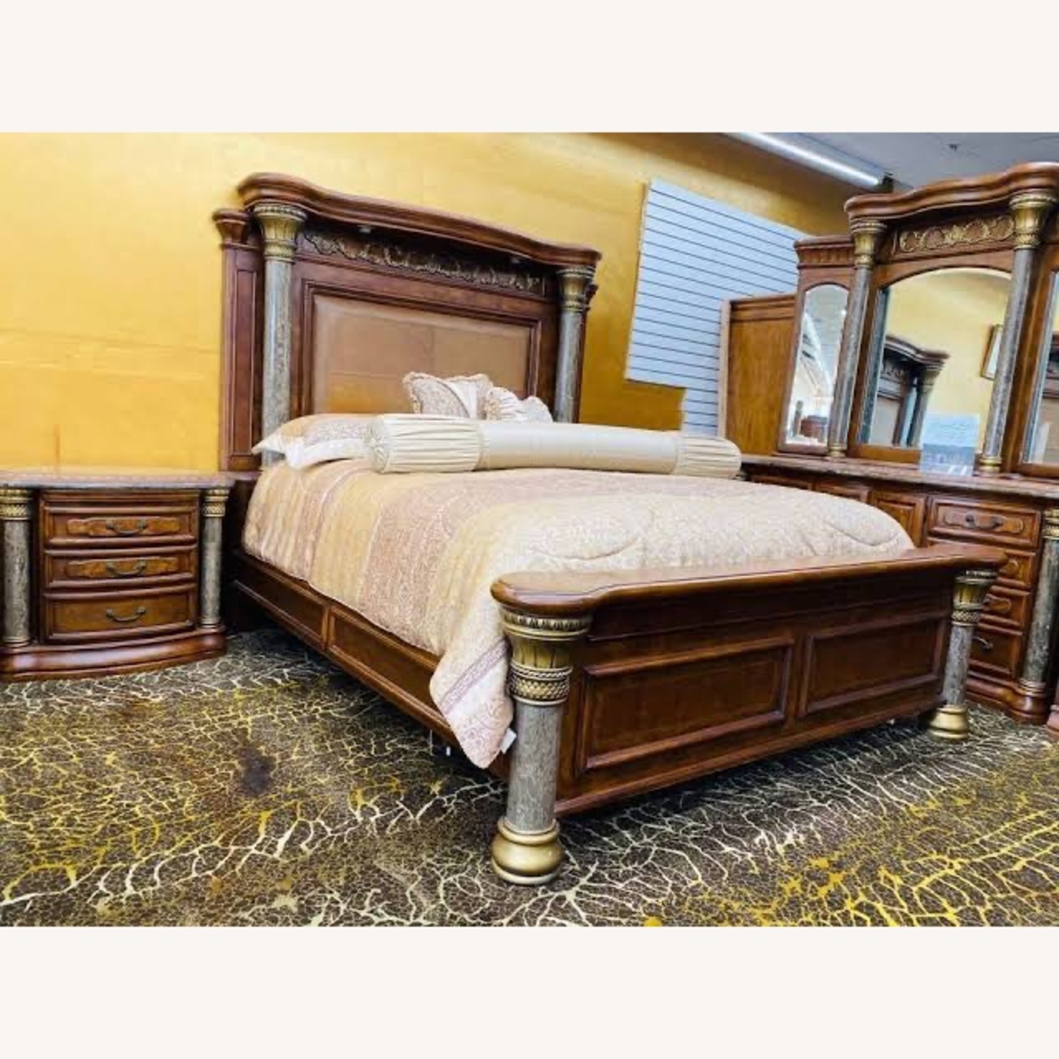 Michael Amini Torino King Bedframe - image-1