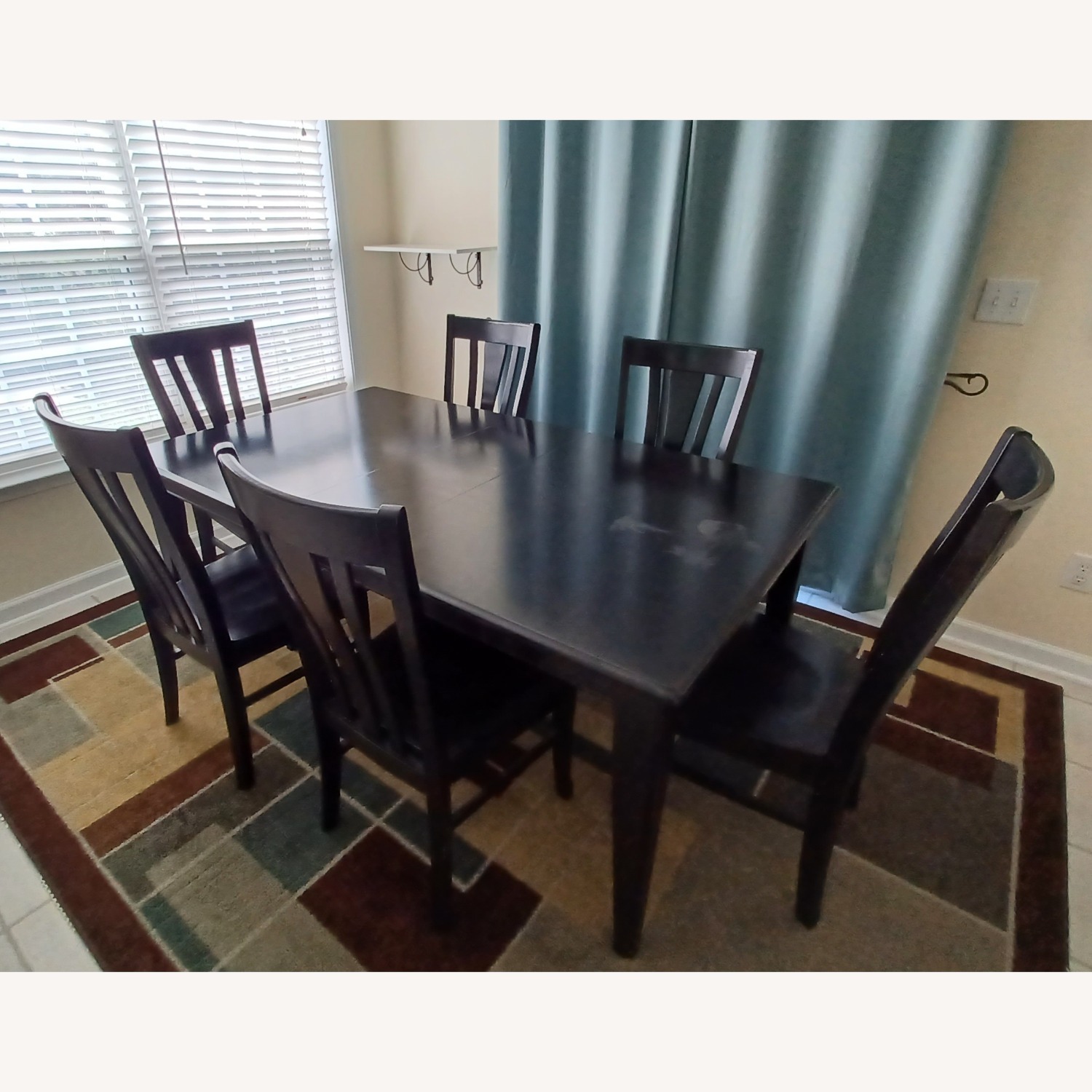 Ashley Furniture Dining Set with Leaf + 6 Chairs - image-1
