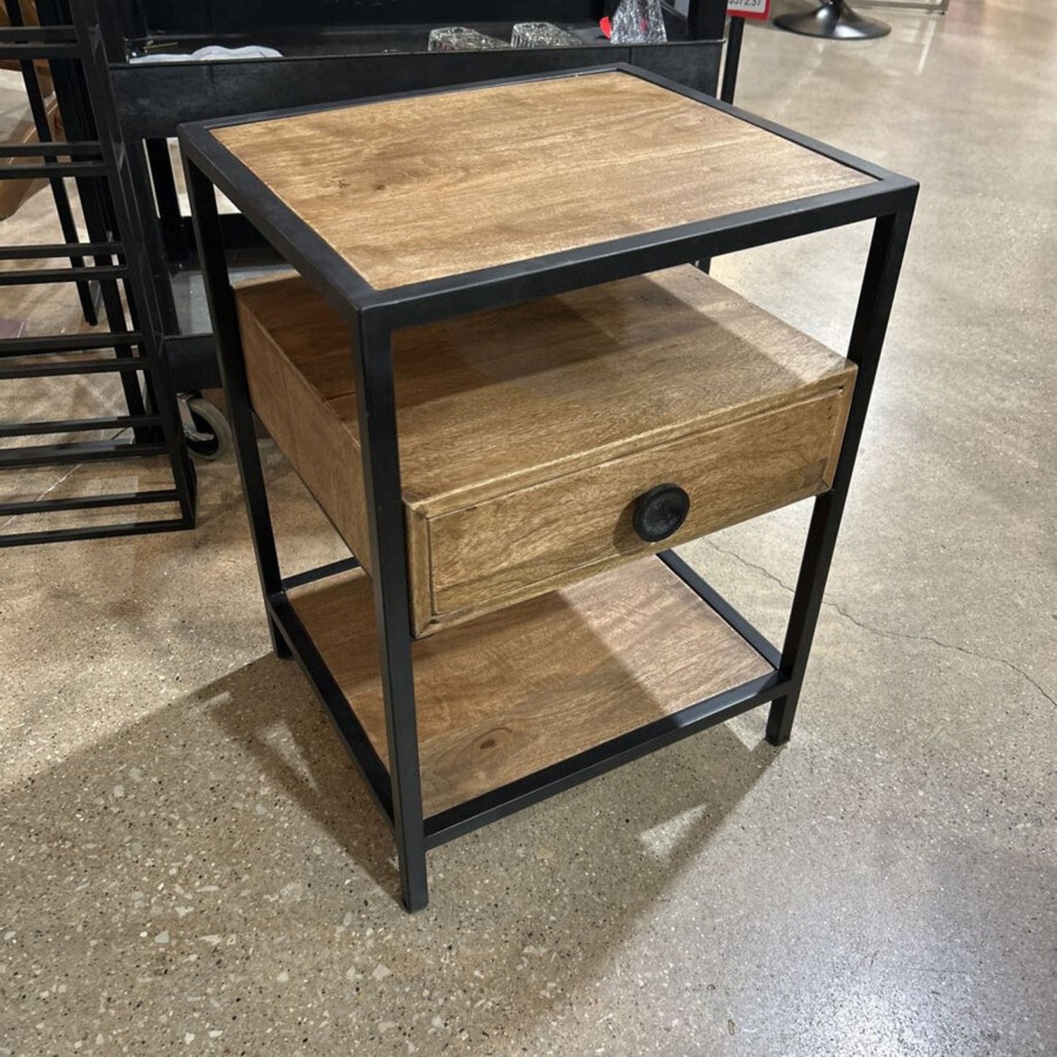 Villa2 Serban Weathered 1-Drawer Nightstand - image-2