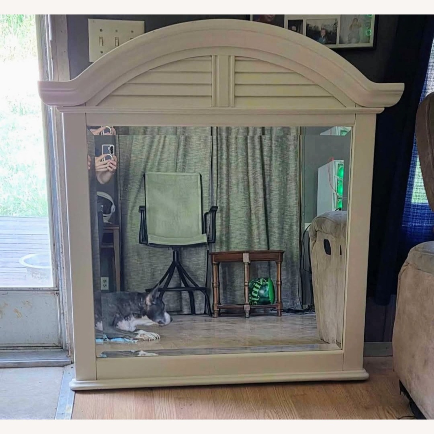 White Bedroom Mirror - image-1