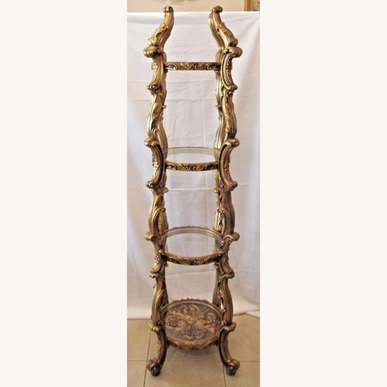 Hollywood Regency Italian Rococo Etagere - image-4