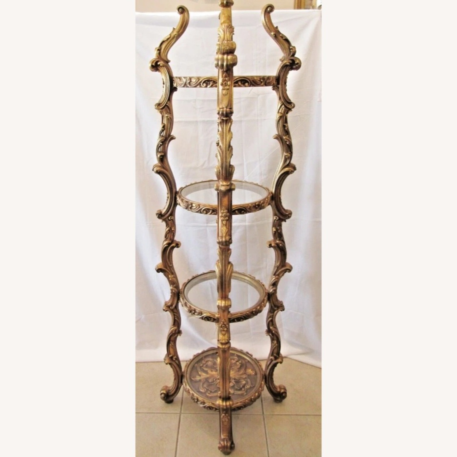 Hollywood Regency Italian Rococo Etagere - image-3