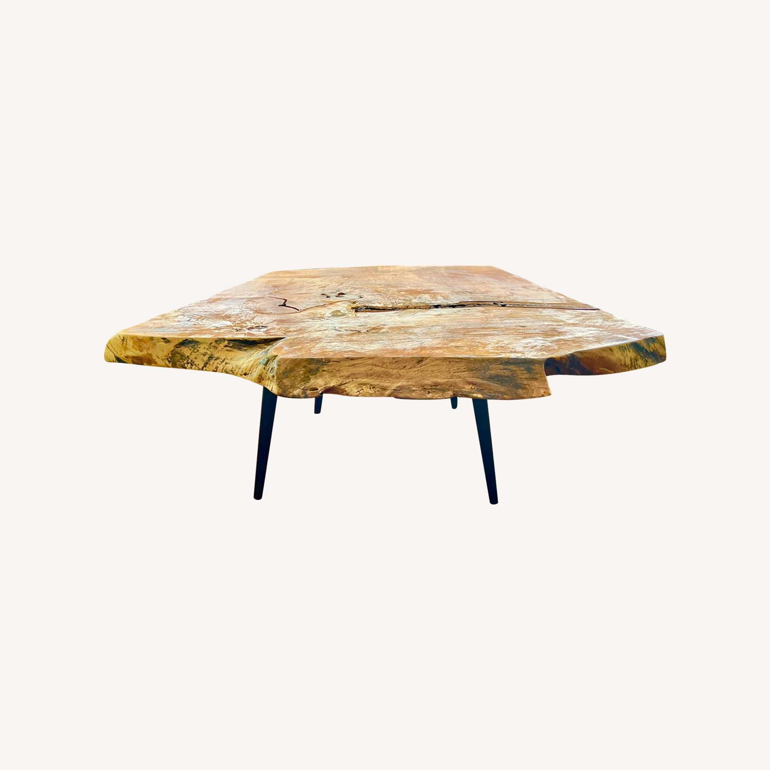Live Edge Coffee Table Mid Century Style - image-0