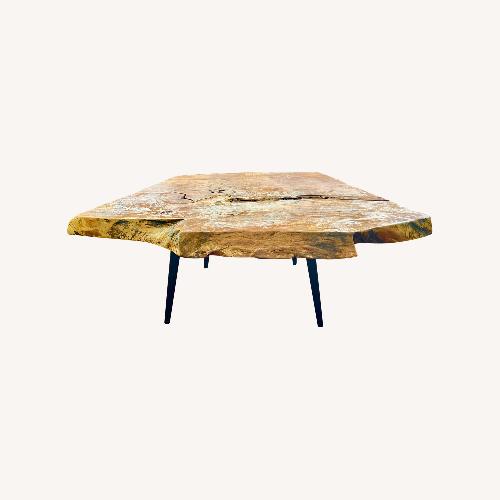 Used Live Edge Coffee Table Mid Century Style for sale on AptDeco