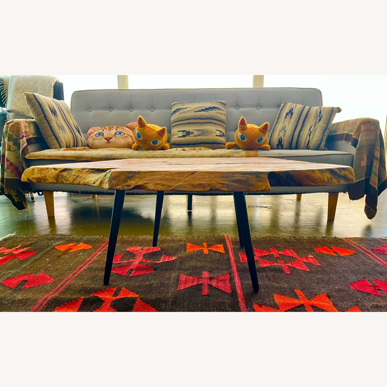 Live Edge Coffee Table Mid Century Style - image-6