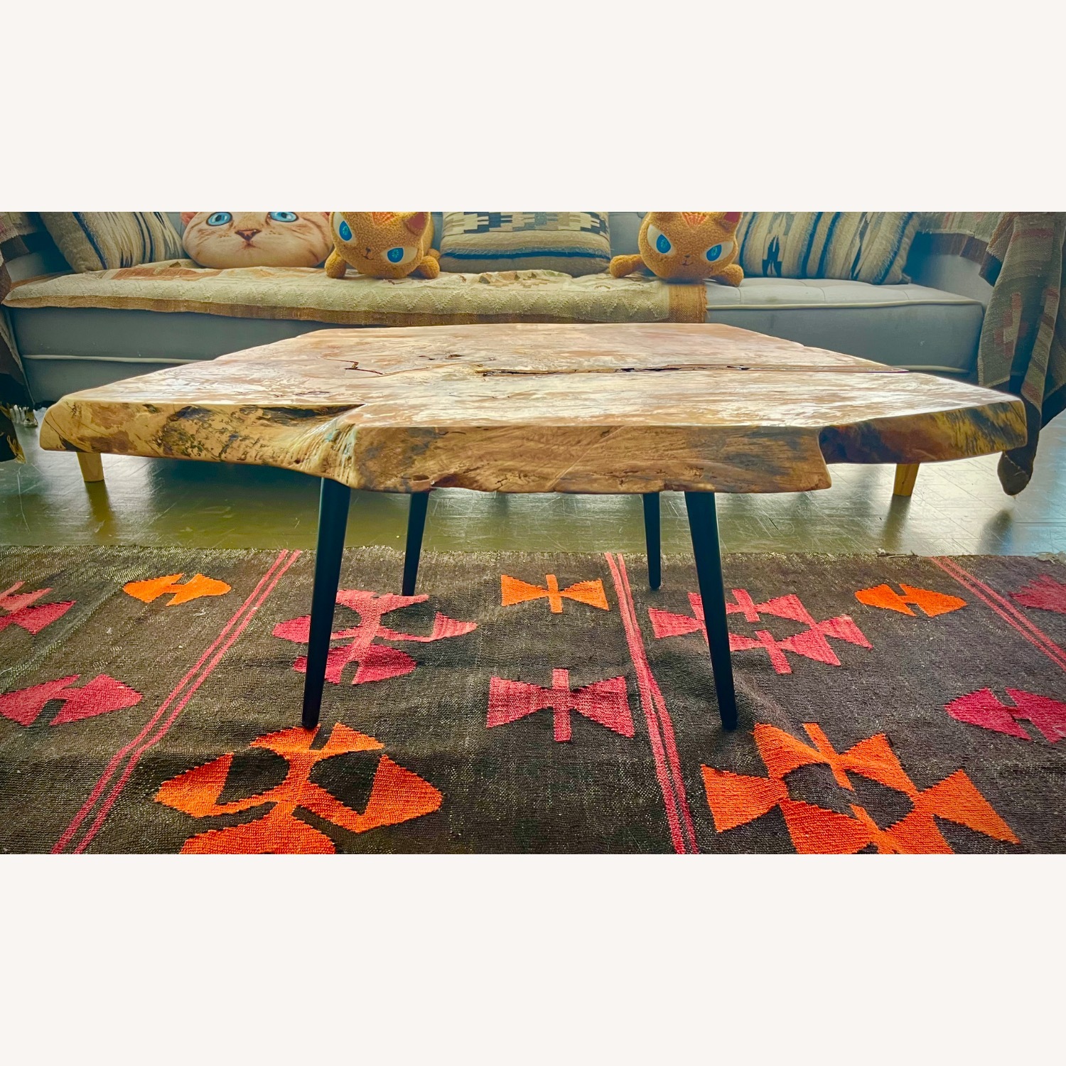 Live Edge Coffee Table Mid Century Style - image-8