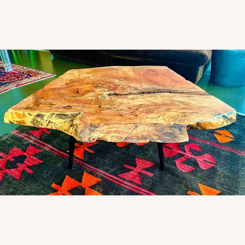 Used Live Edge Coffee Table Mid Century Style for sale on AptDeco