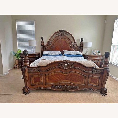 Used Michael Amini Oppulente King Size Bedframe  for sale on AptDeco