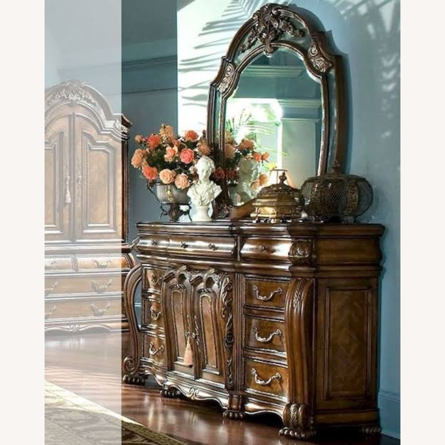 Michael Amini Oppulente Dresser with Mirror - image-1