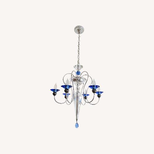 Used Schonbek Rhiannon 6 Light Sapphire Chandelier for sale on AptDeco