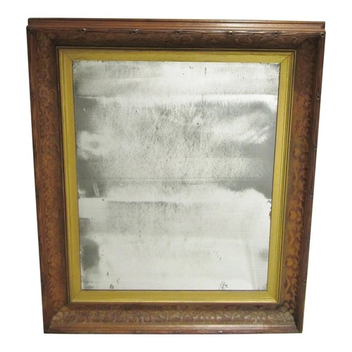 Used Antique Walnut Faux Casetta Wall Mirror 1870s for sale on AptDeco