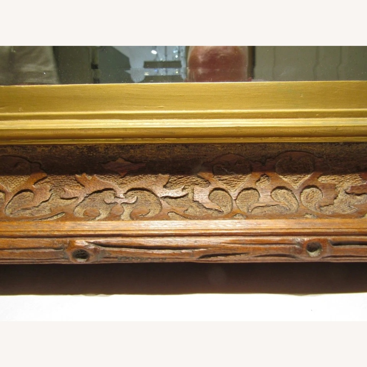 Antique Walnut Faux Casetta Wall Mirror 1870s - image-6