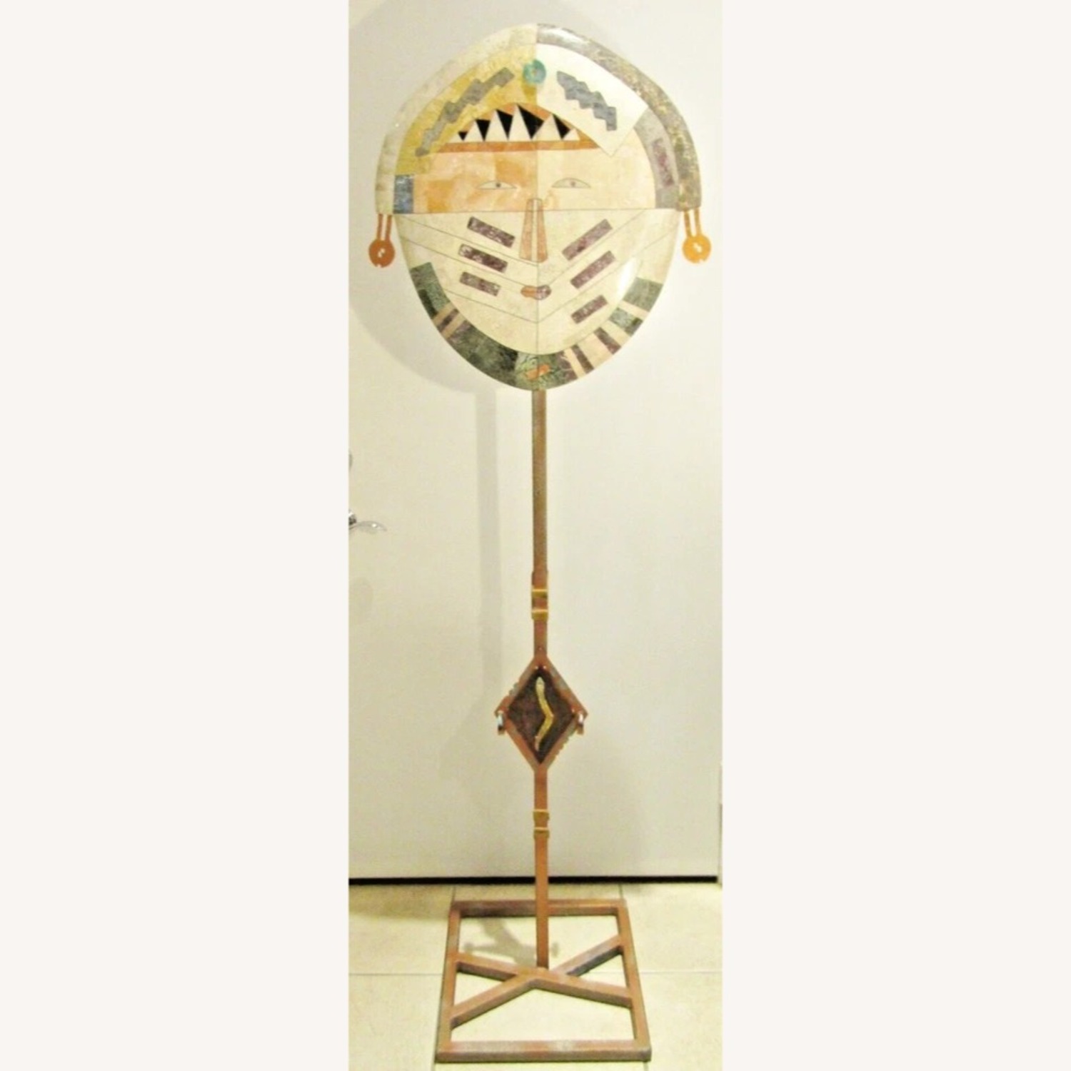 Tessellated Stone Brass Sculpture Joseph de Castro - image-2