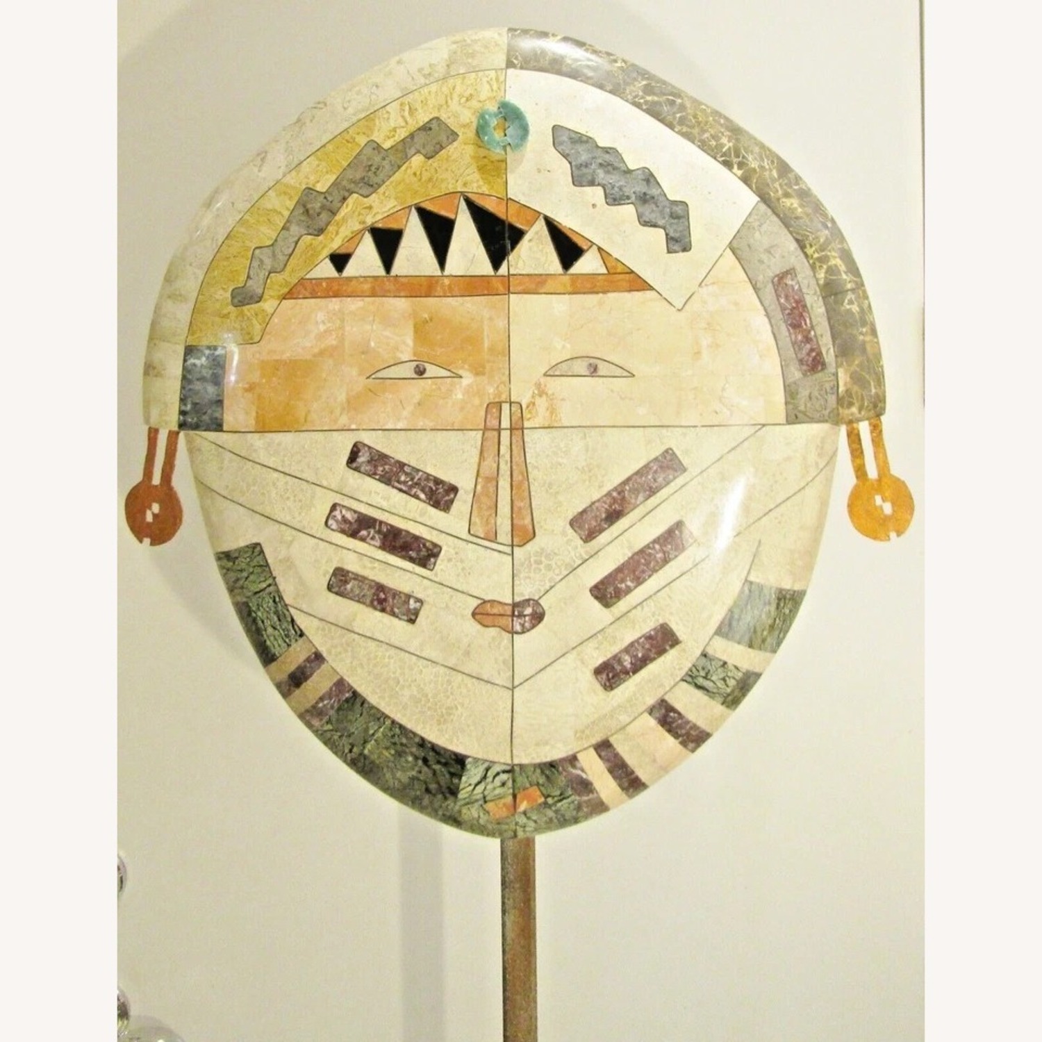 Tessellated Stone Brass Sculpture Joseph de Castro - image-3