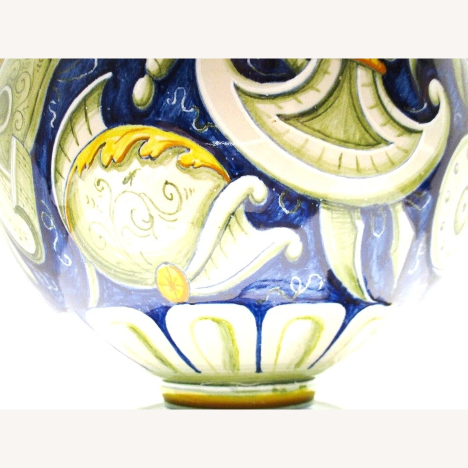 Antique Italian Majolica Cantagalli Vase Lamp - image-9