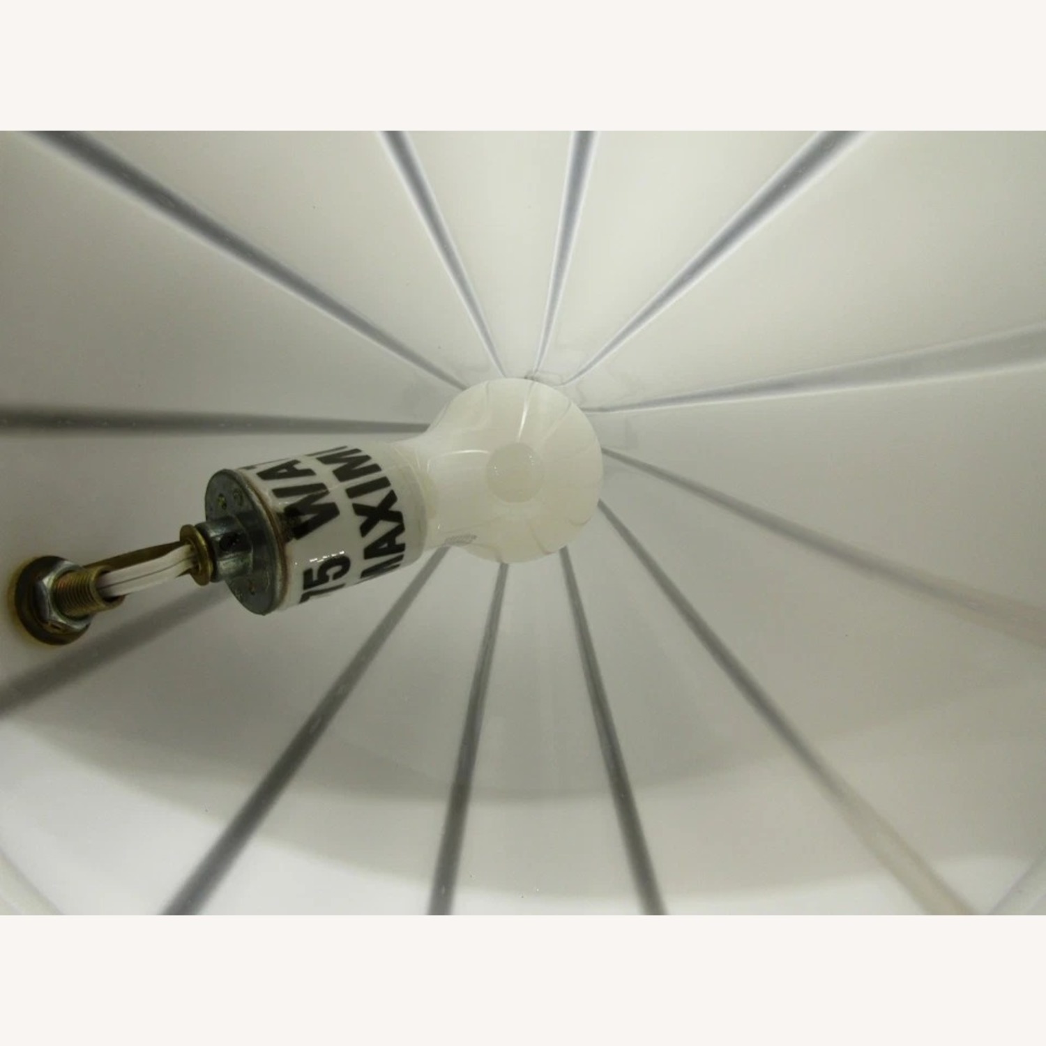 Pair Murano White and Striped Horn Table Lamps - image-9