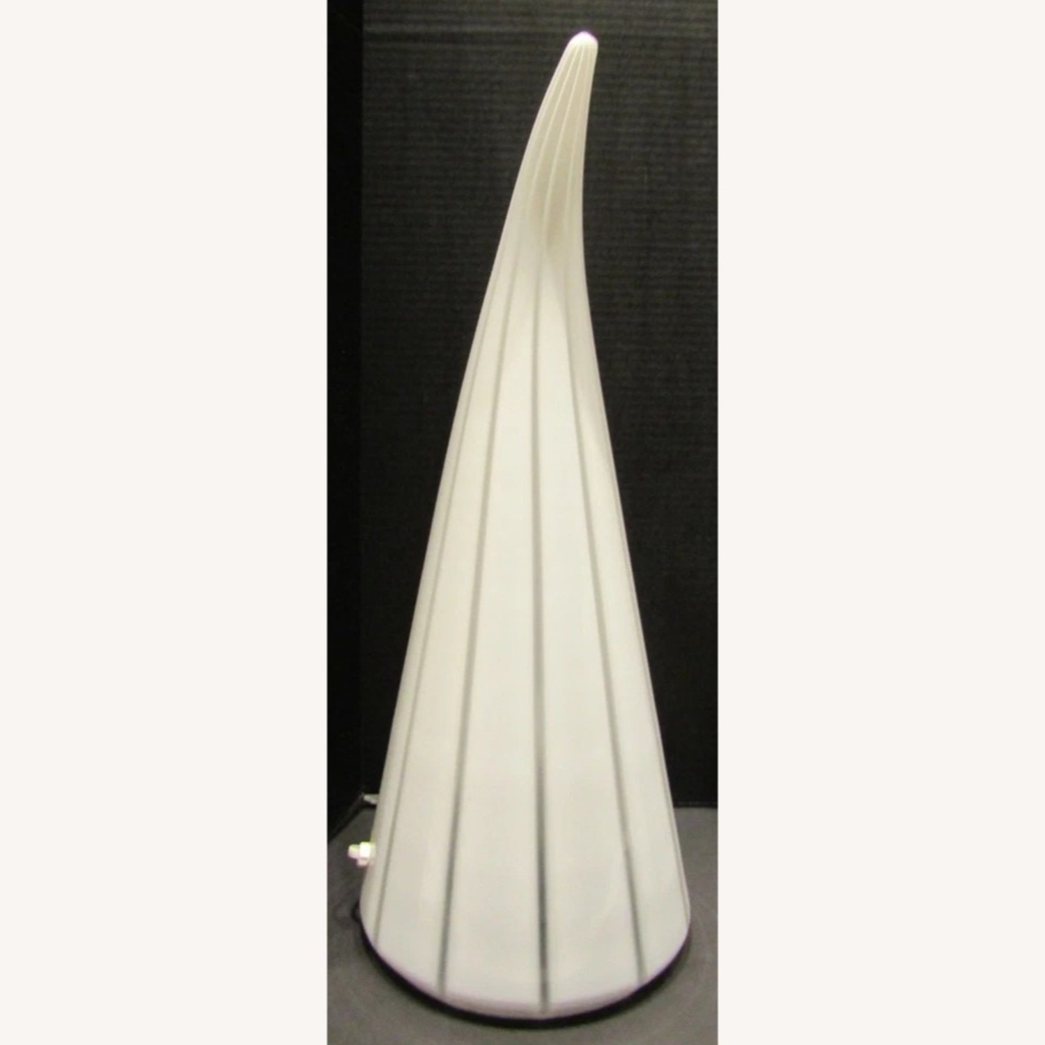 Pair Murano White and Striped Horn Table Lamps - image-6