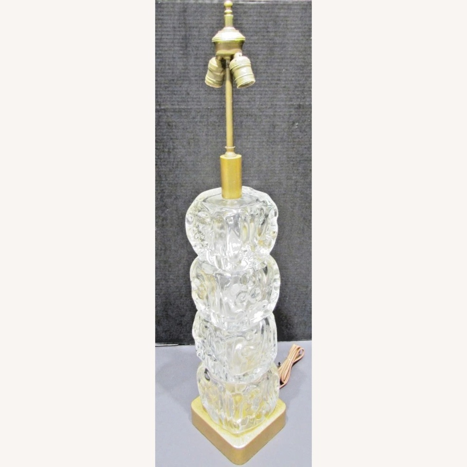 Rare Murano Glass Block Table Lamp 1940s - image-8