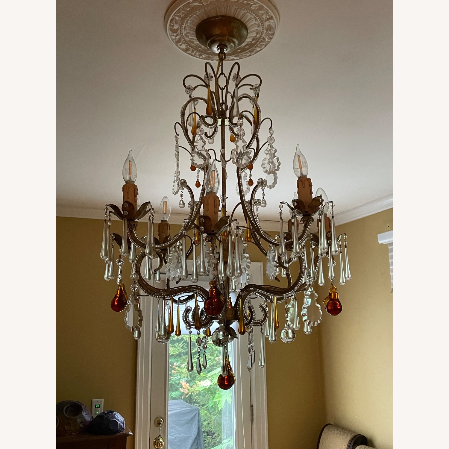 Murano Glass Chandelier- 8 Light, Circa 1970’s  - image-1